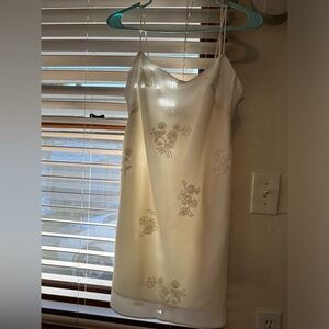 Brand new tags still on Abercrombie & Fitch Silk White Dress in Medium Petite